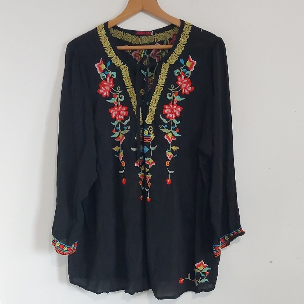 Johnny Was Embroidered Top
